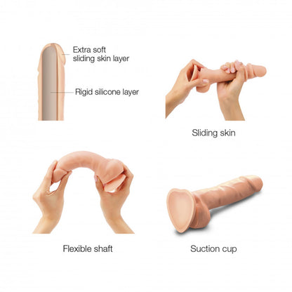 4-Realistyczne dildo z przyssawka podwójna skóra-4