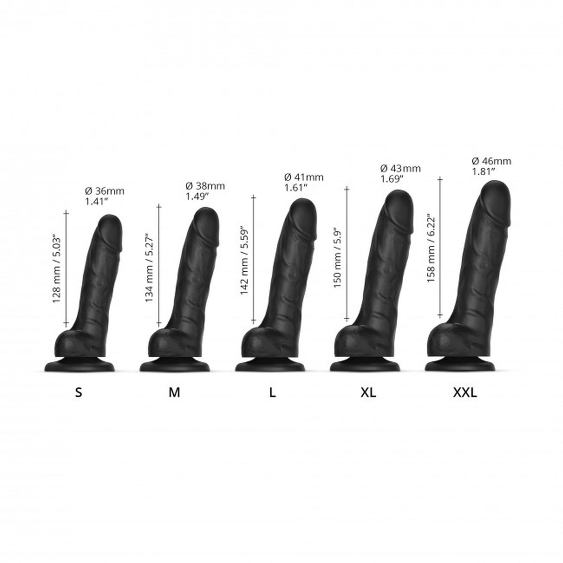 4-Dildo realistyczne sliding skin black s-4