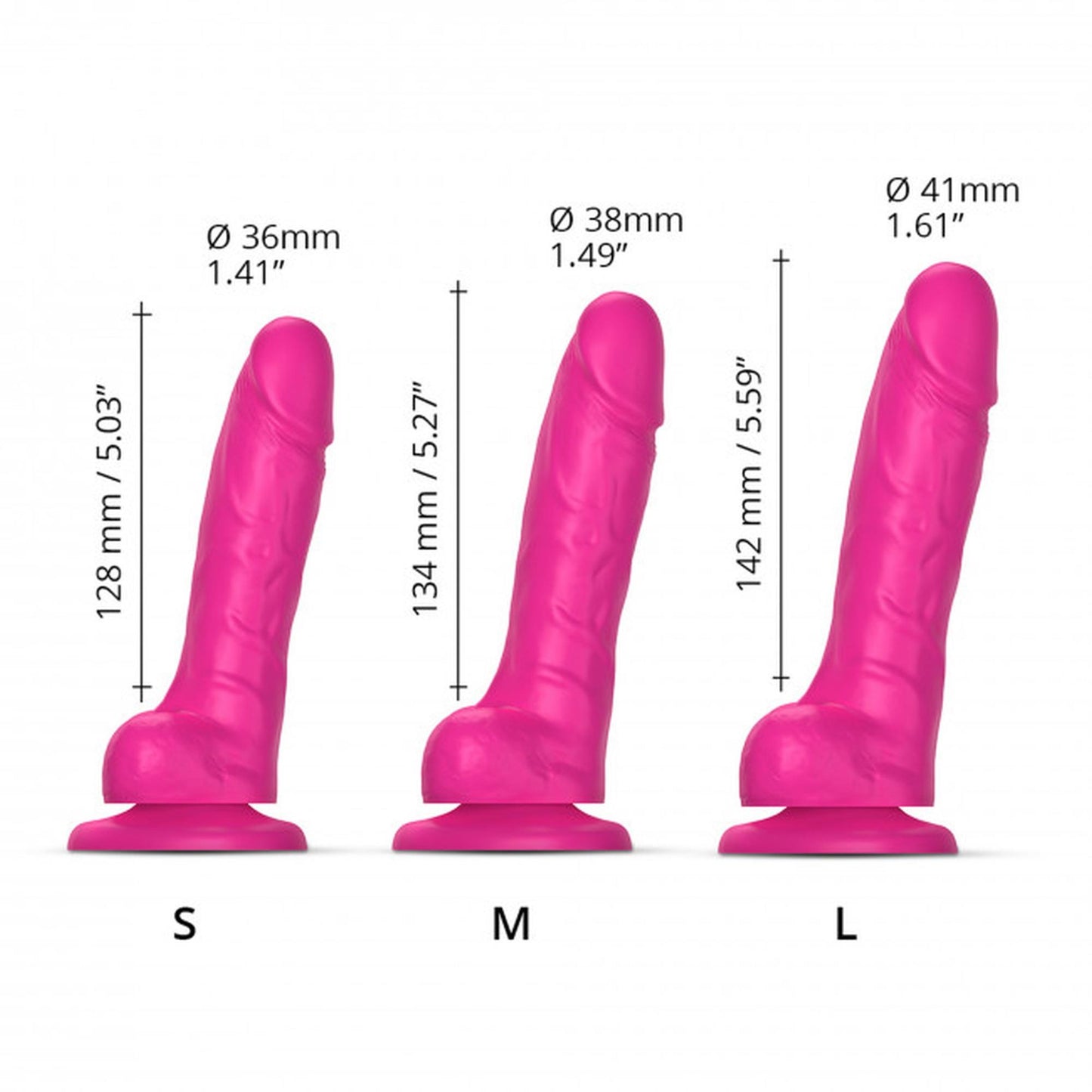 4-Realistyczne dildo sliding skin fushia s-4