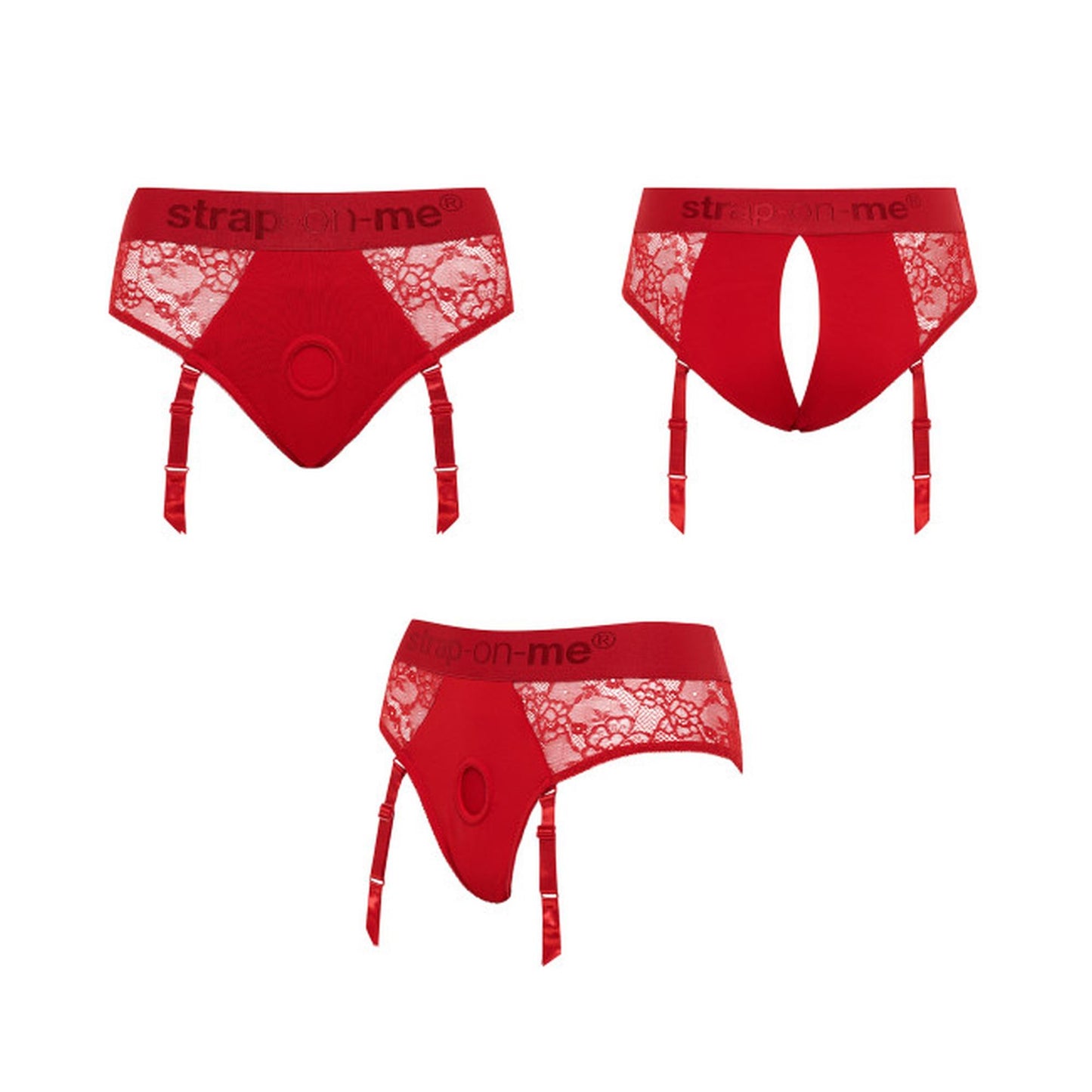 5-HARNESS LINGERIE DIVA - XXL - RED-5