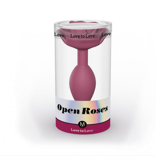 1-Korek analny open roses m size - plum star-1
