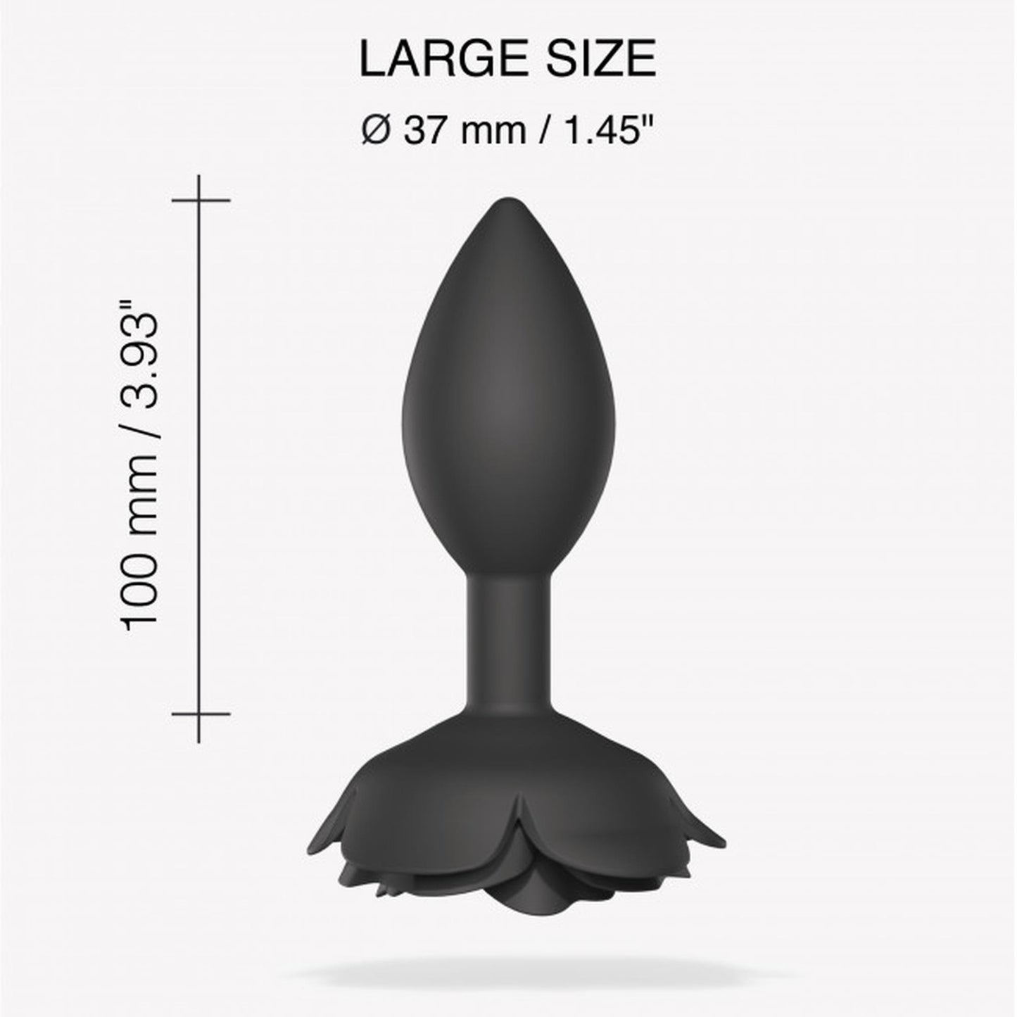 3-Korek analny ozdobny plug zatyczka róża duży 9cm-3