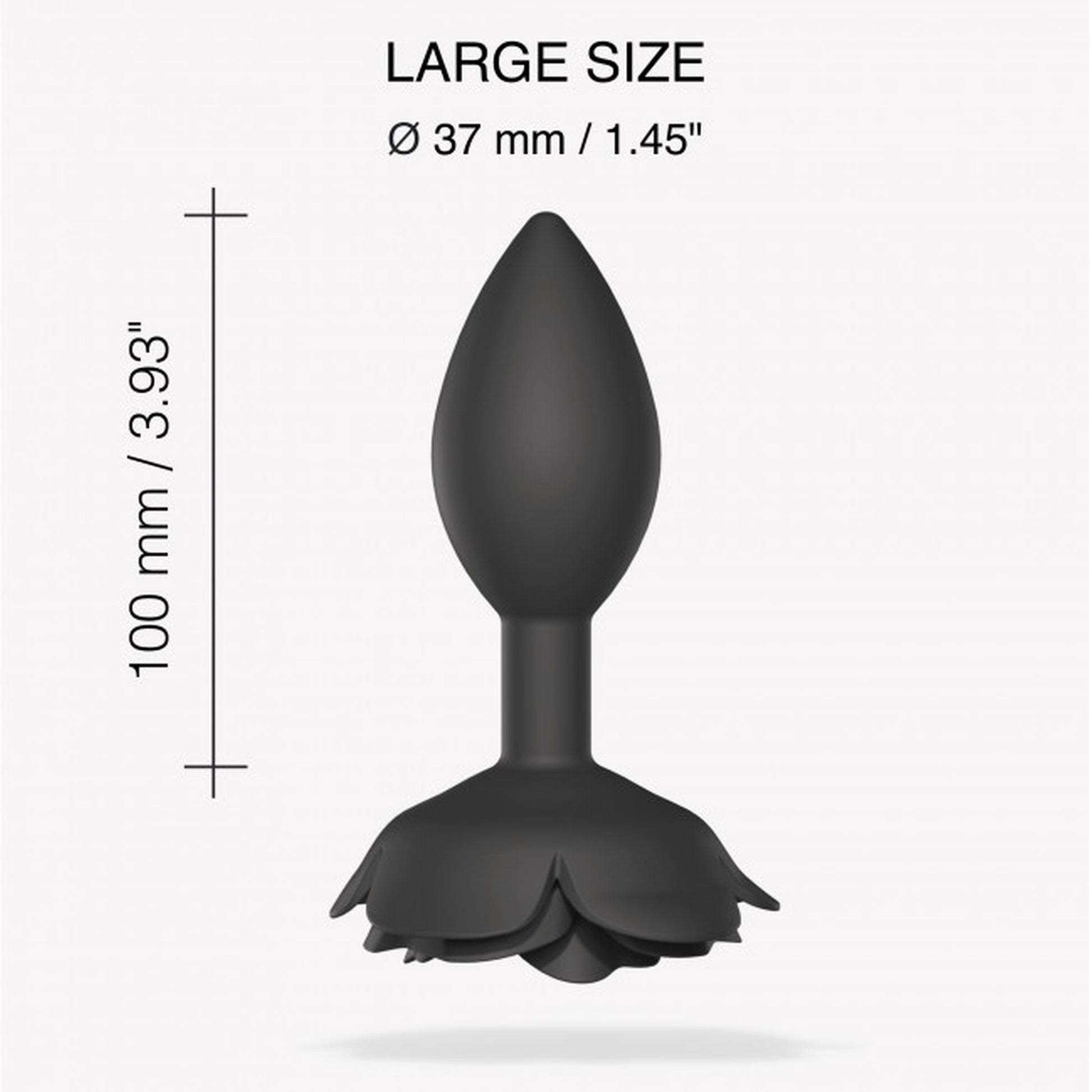 3-Korek analny ozdobny plug zatyczka róża duży 9cm-3