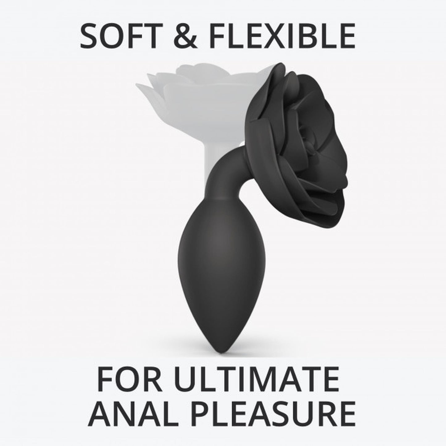 4-Korek analny ozdobny plug zatyczka róża duży 9cm-4