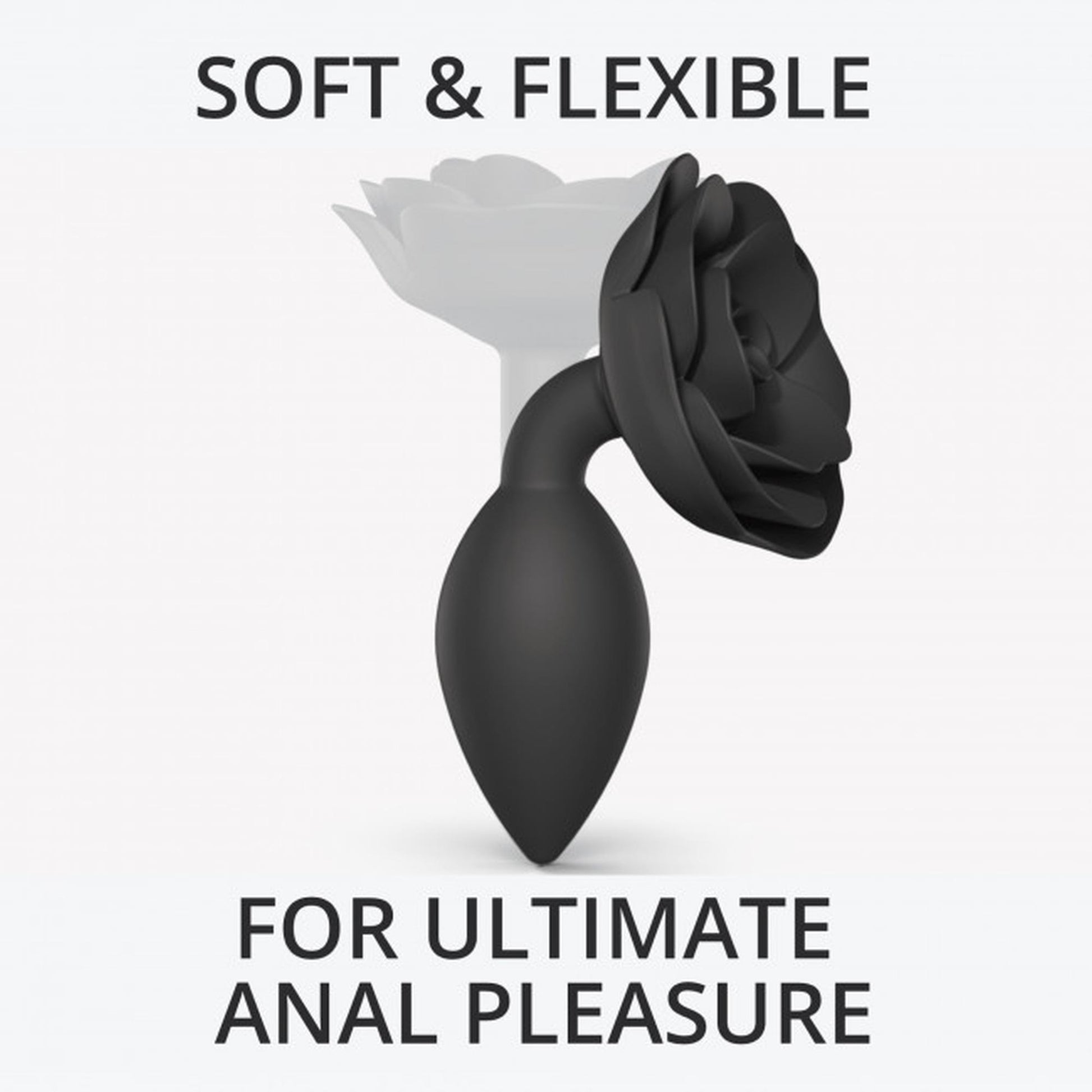4-Korek analny ozdobny plug zatyczka róża duży 9cm-4