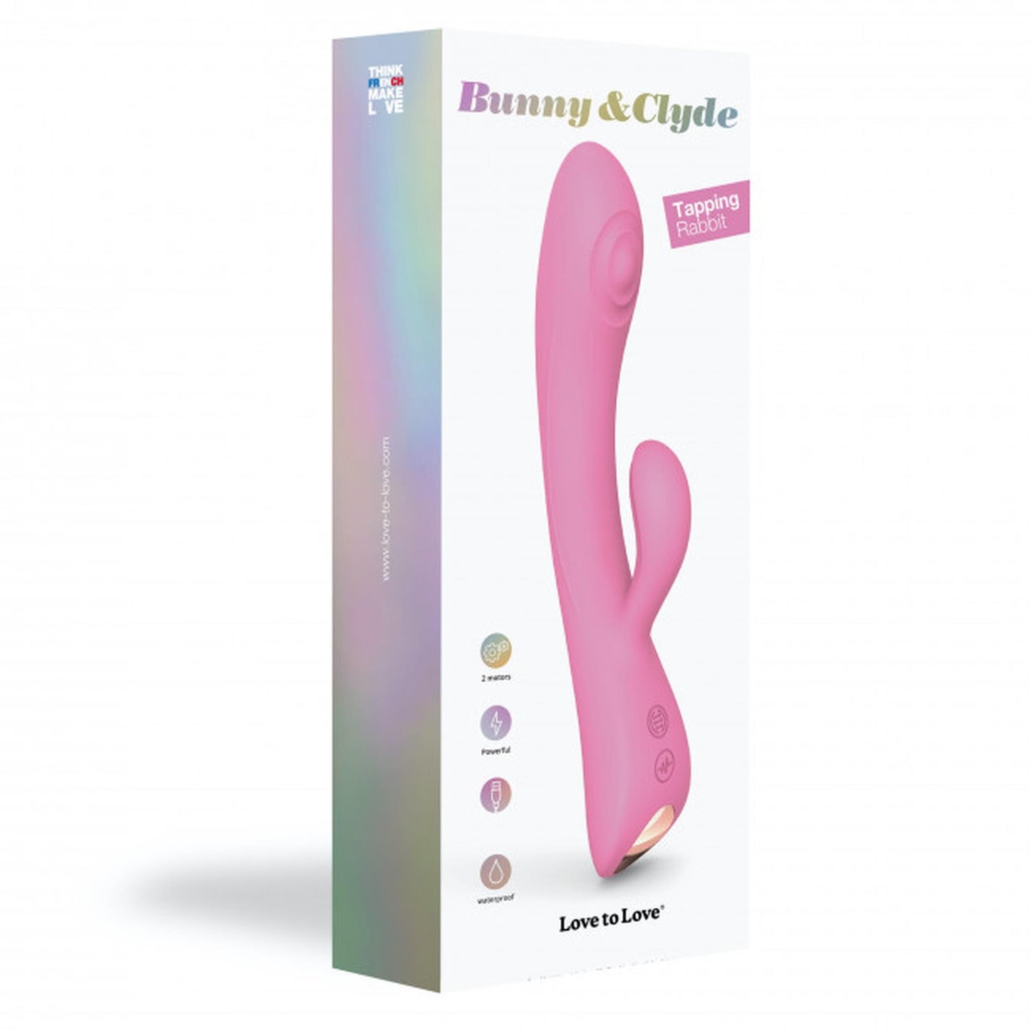1-Masażer Łechtaczki Wibrator Bunny & Clyde - Pink-1