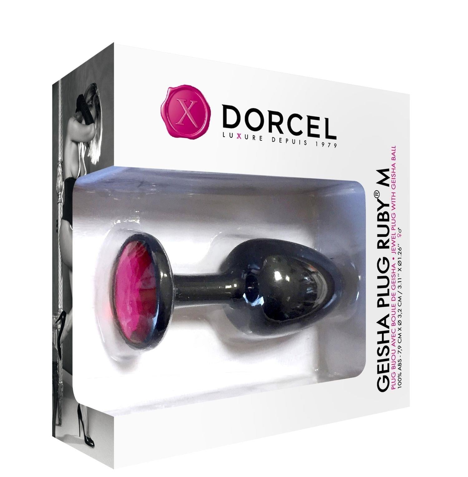 5-Korek analny z kryształem dorcel geisha plug m 8cm-5