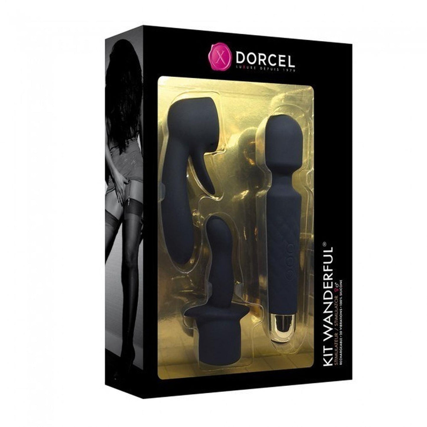 8-Masażer + nakładki dorcel kit wanderful 20 trybów-8