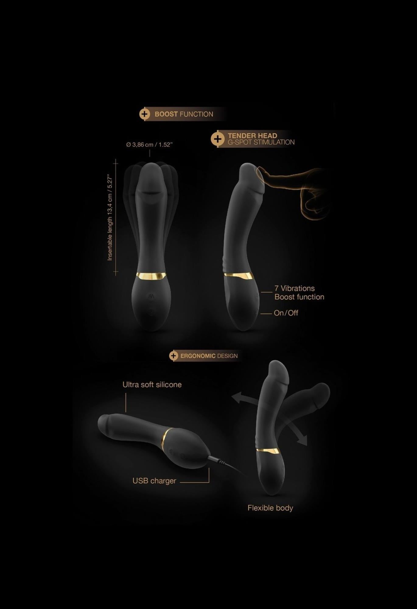 7-Wibrator punktu g dorcel tender spot: 20cm 7 tryb-7