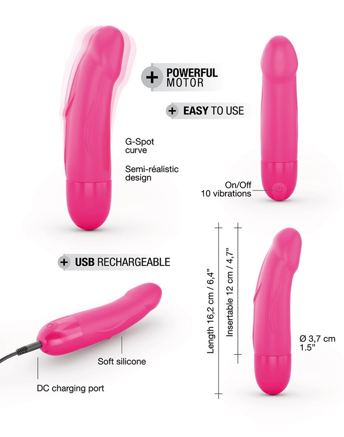 6-Wibrator realistyczny dorcel real vibrations 16cm-6