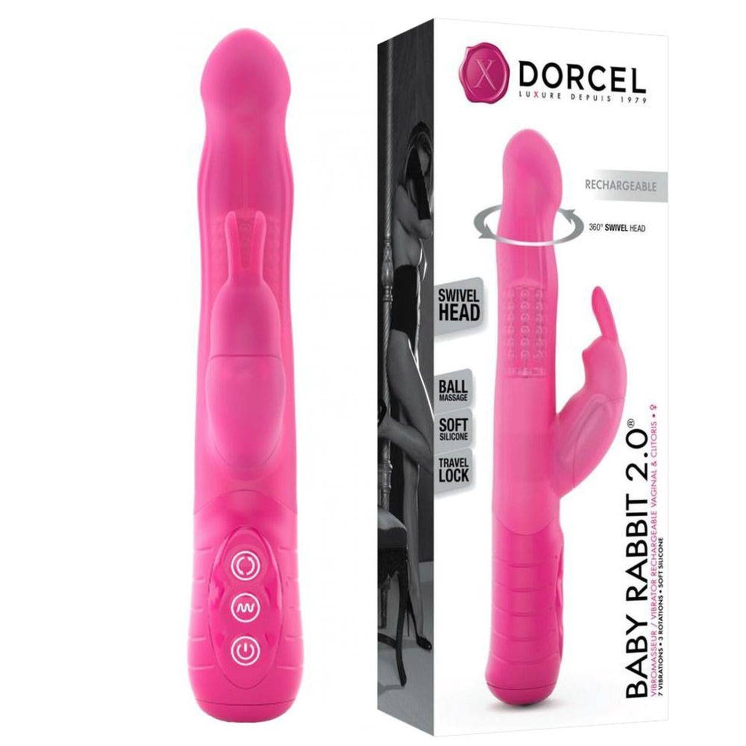 2-Wibrator króliczek rotacja dorcel baby rabbit 22cm-2