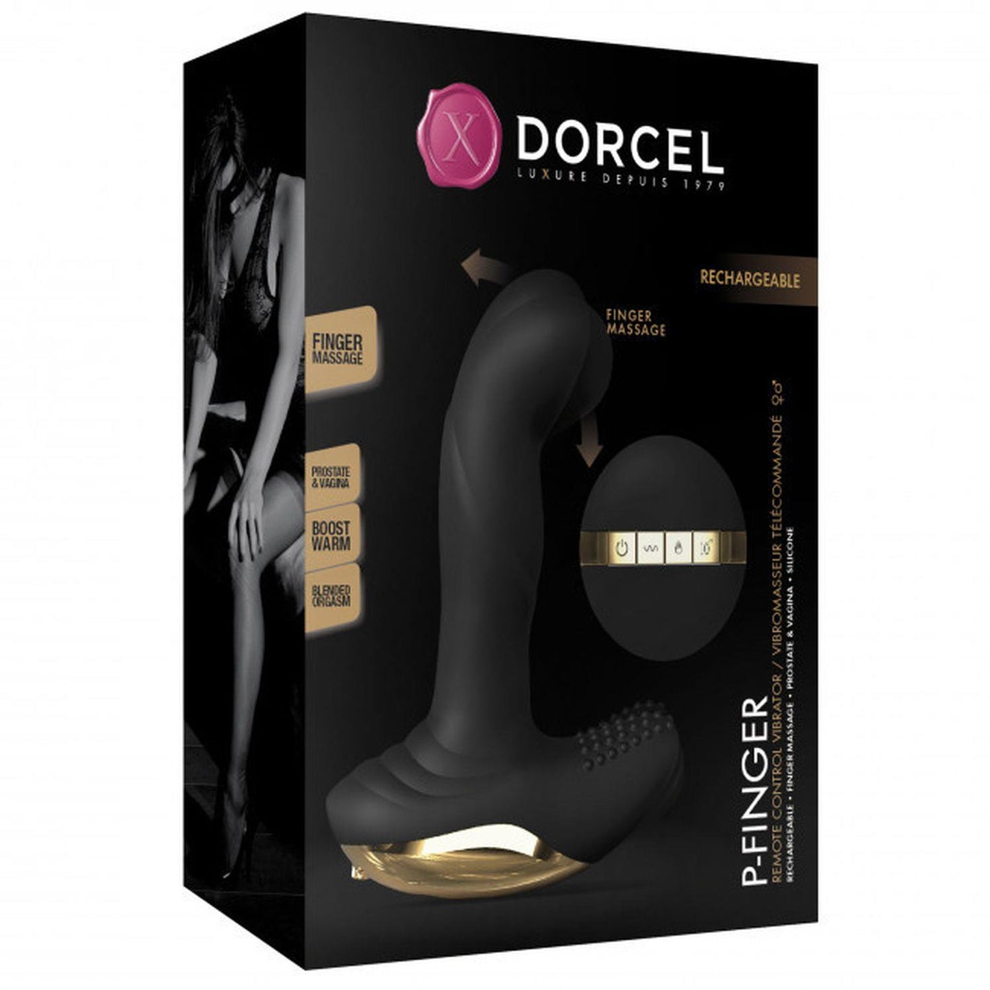 2-Stymulator prostaty pulsacje dorcel p-finger 7tryb-2