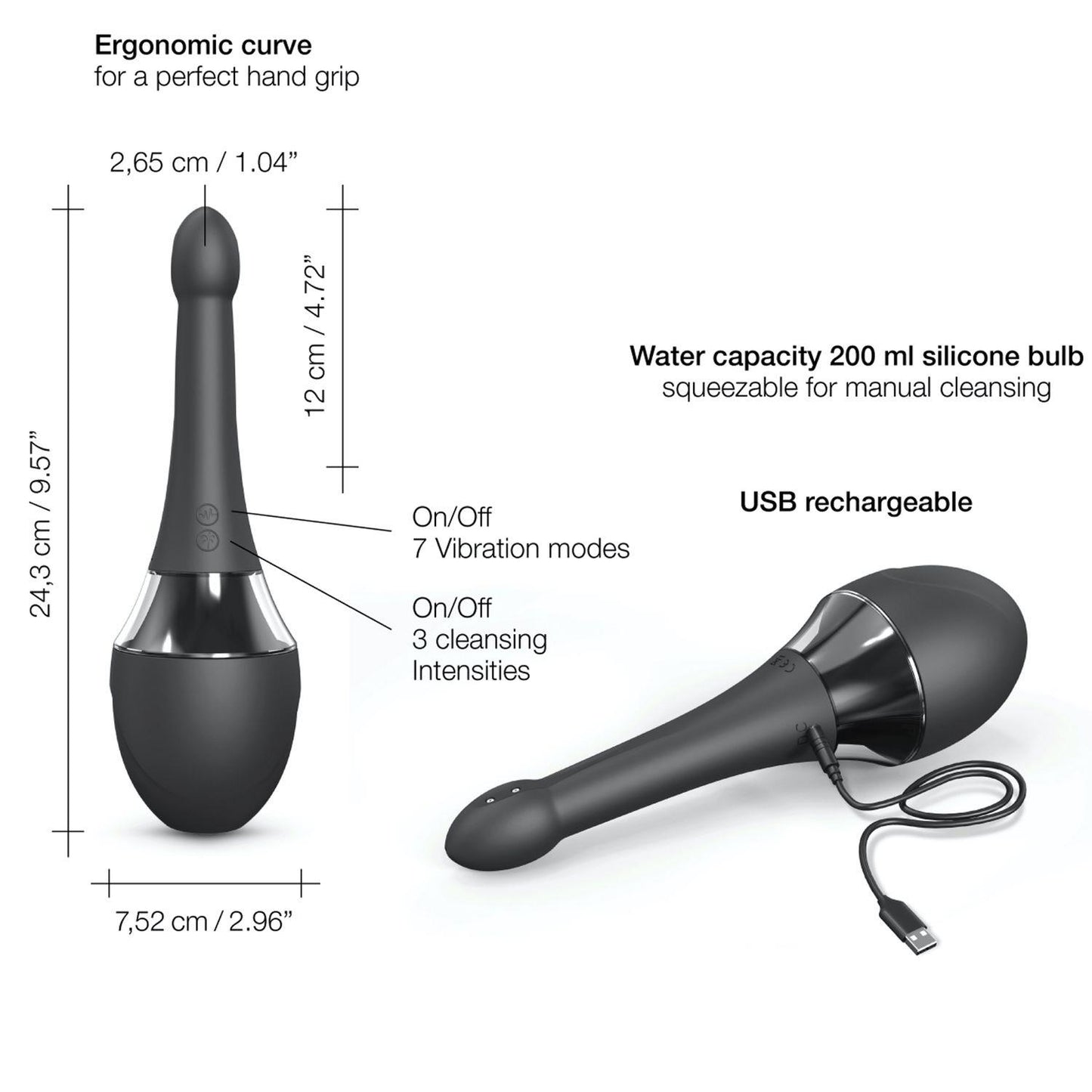 12-Gruszka analna wibrująca dorcel douche mate pro-12