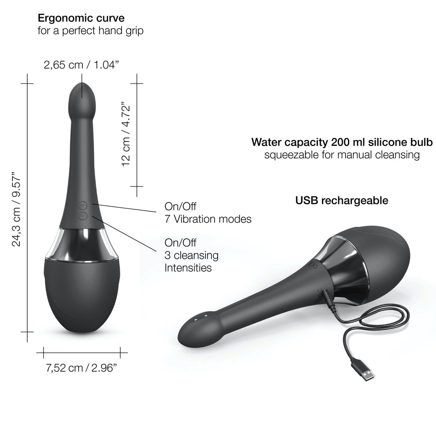 12-Gruszka analna wibrująca dorcel douche mate pro-12