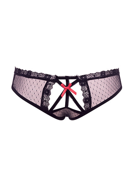7-BARELY BARE PEEK A BOO BUTT BLACK-7