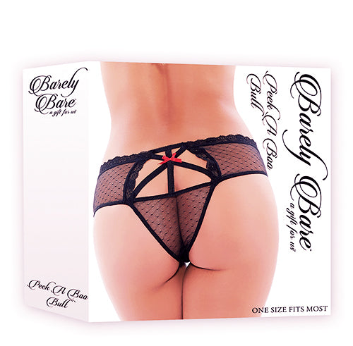 9-BARELY BARE PEEK A BOO BUTT BLACK-9
