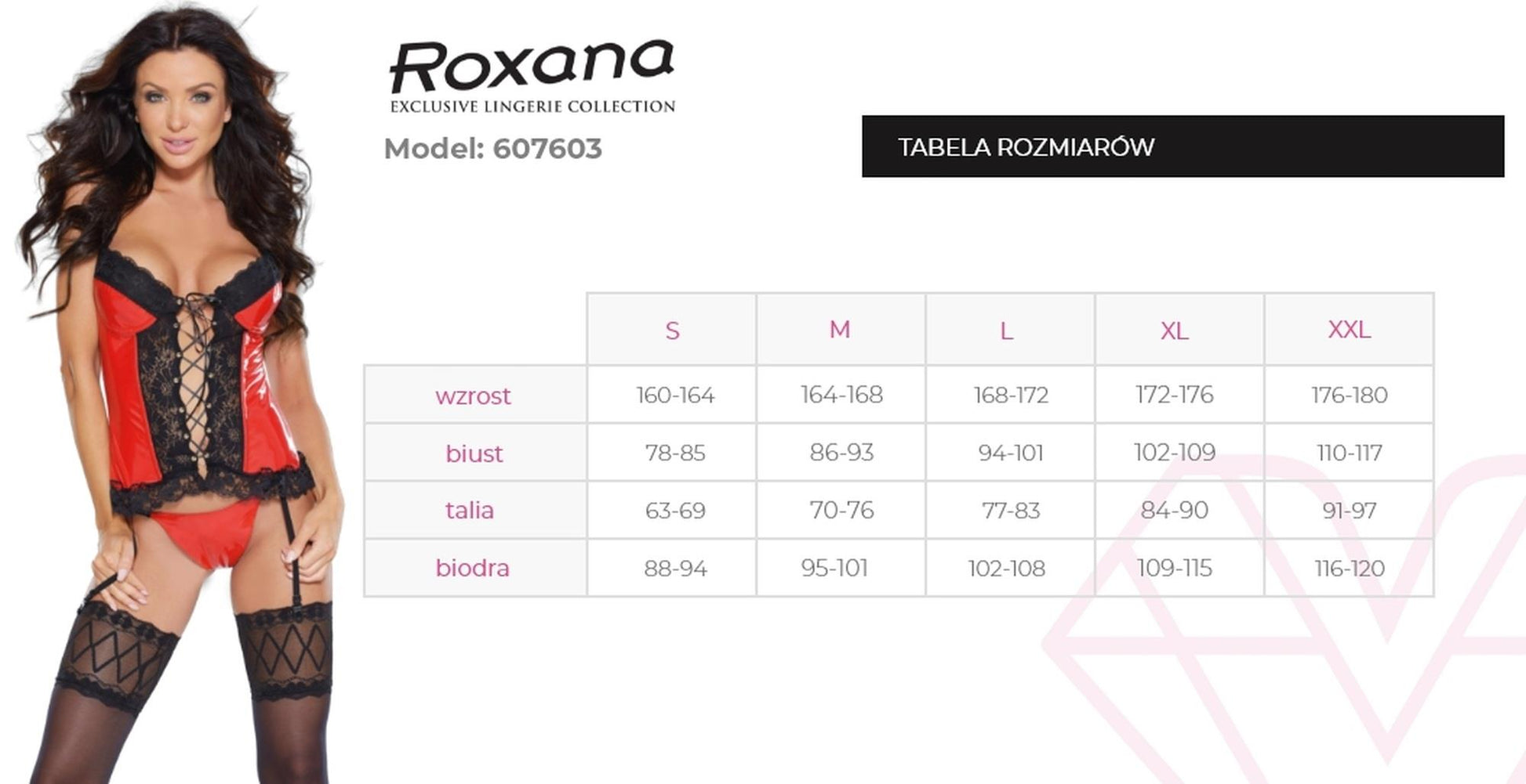 4-Gorset i stringi 6077 red M-4