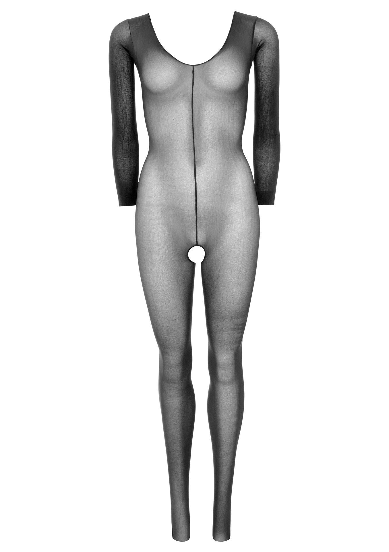 6-Bielizna-SHEER LONG SLEEVES BODYSTOCKING OS-6