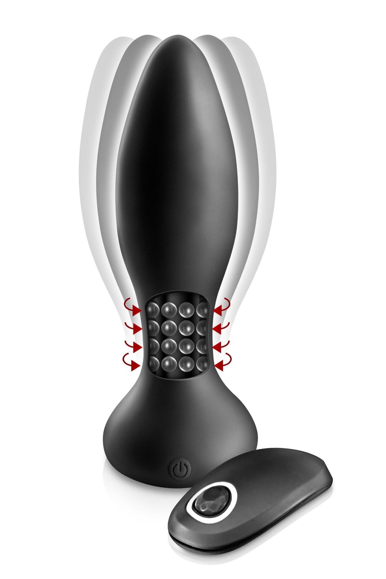 1-ANAL PLUG ANAL PLUG VIB MYKING BLACK (Size: T3)-1