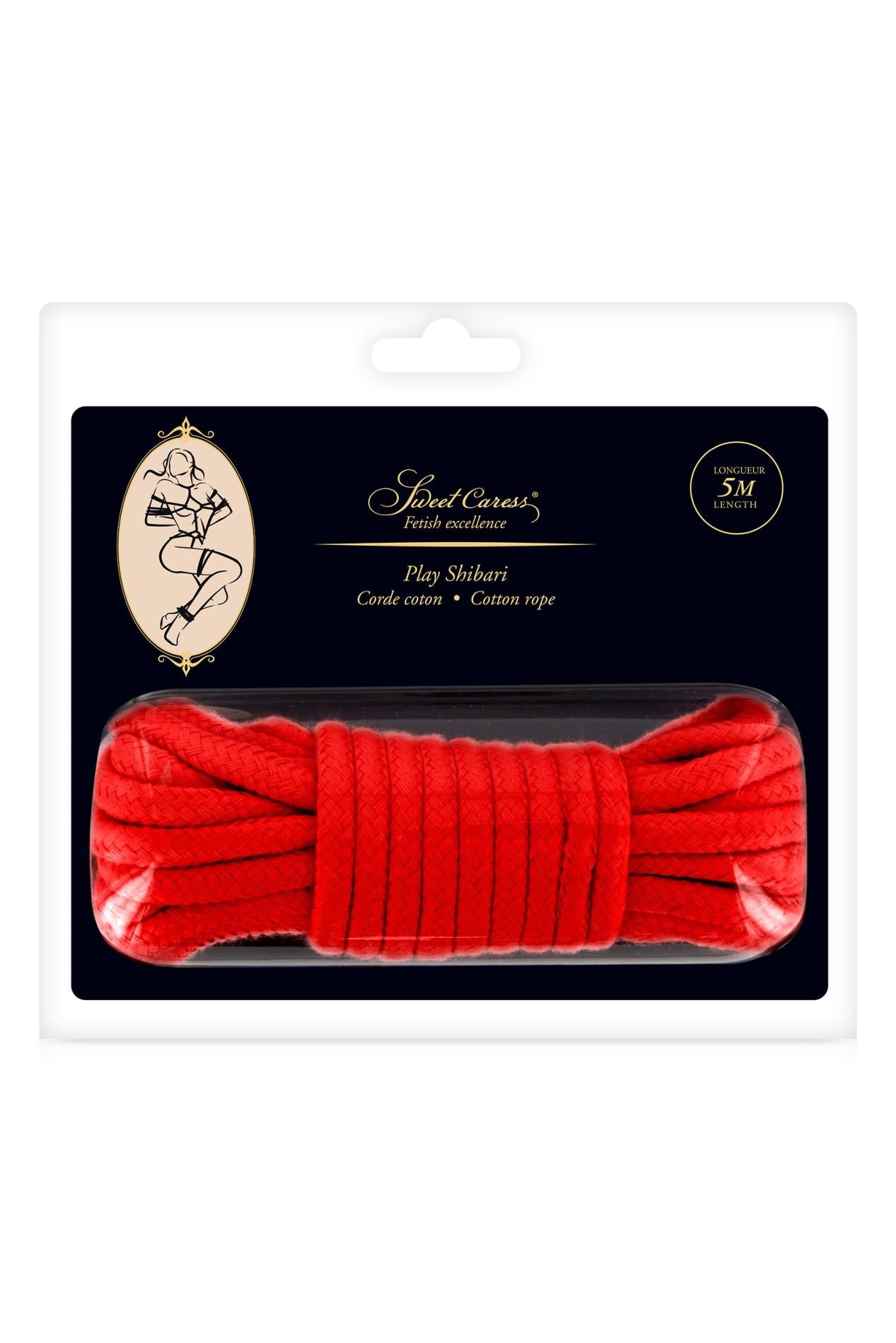 2-SM BONDAGE ROPE RED 5M (Size: T1)-2