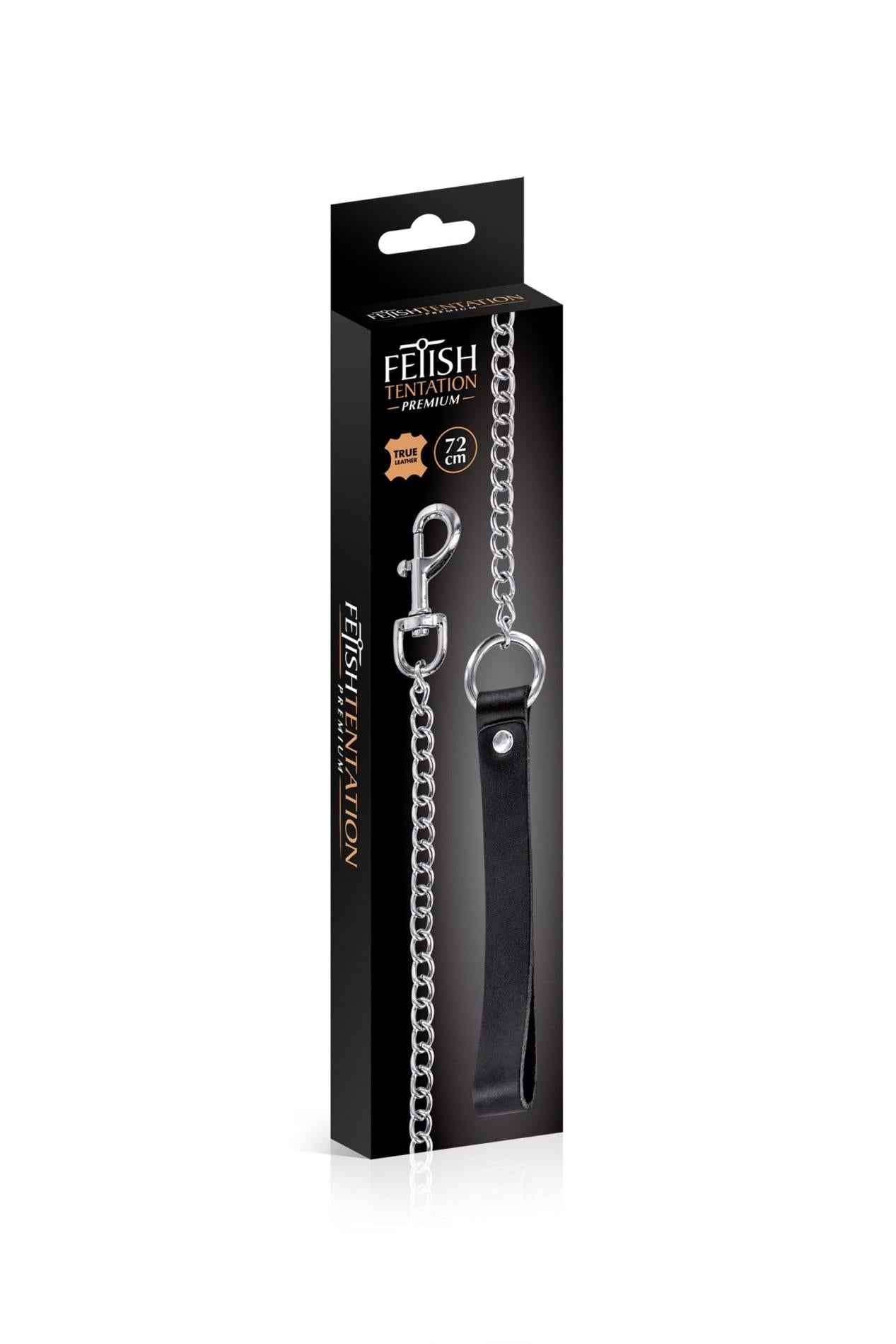 2-METAL LEASH WITH COW LEATHER WRIST-2