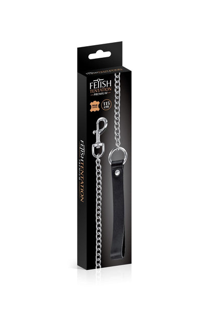 2-METAL LEASH WITH COW LEATHER WRIST-2