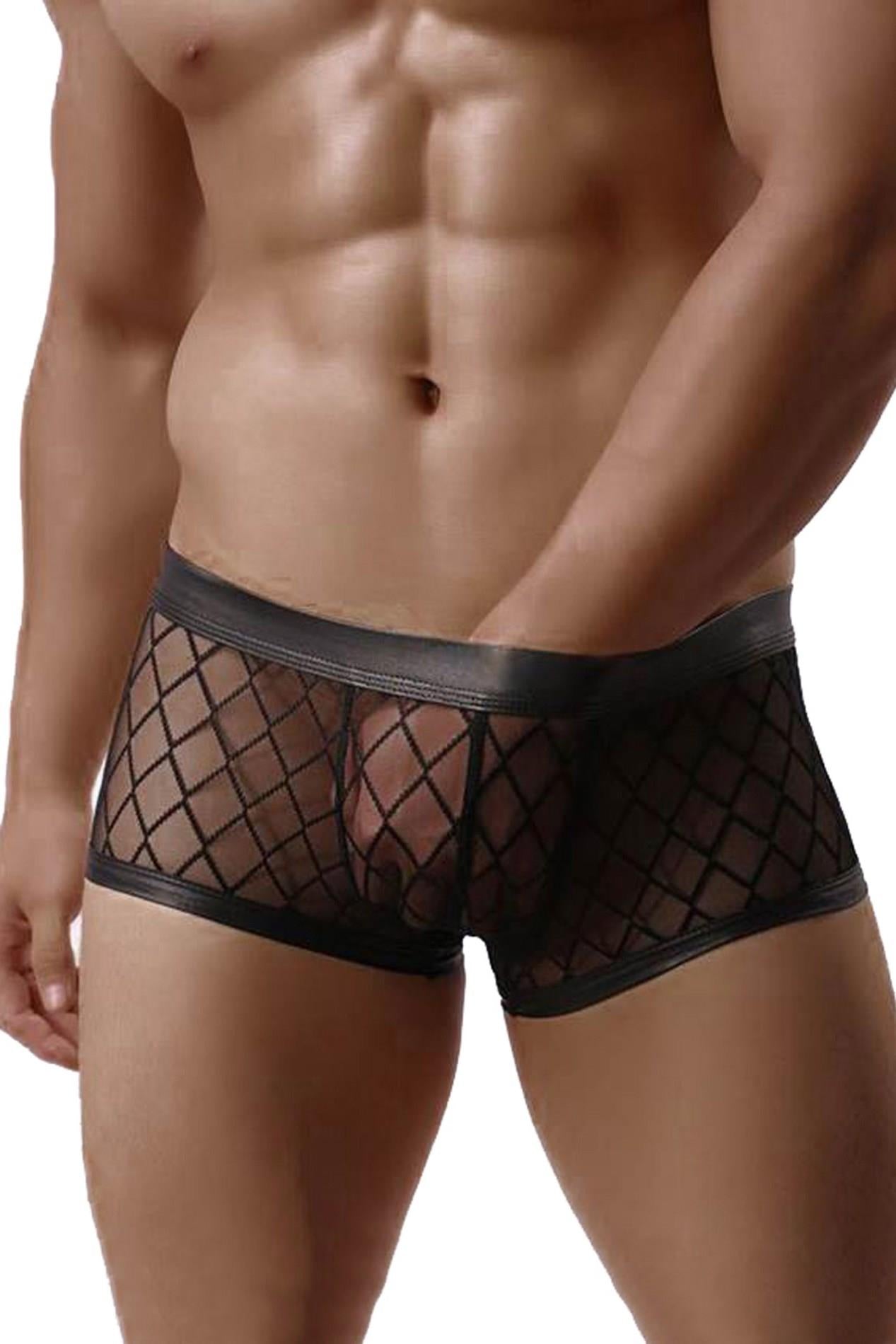 1-MEN'S BOXERS MP056 BLACK (Size: S)-1