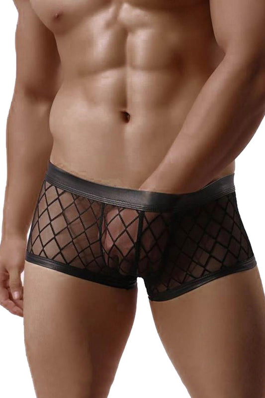 1-MEN'S BOXERS MP056 BLACK (Size: S)-1