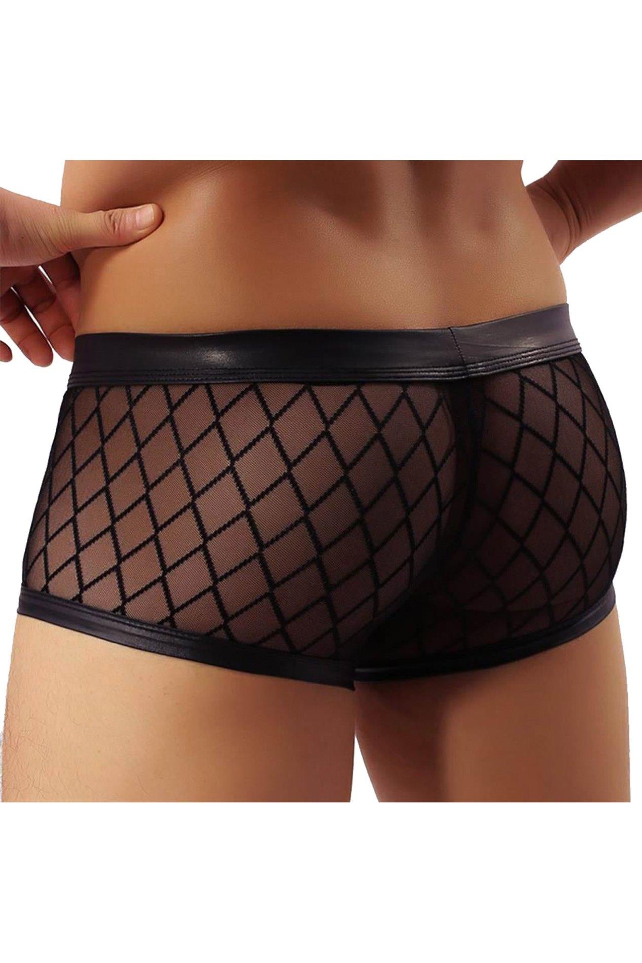 2-MEN'S BOXERS MP056 BLACK (Size: S)-2
