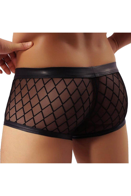2-MEN'S BOXERS MP056 BLACK (Size: S)-2