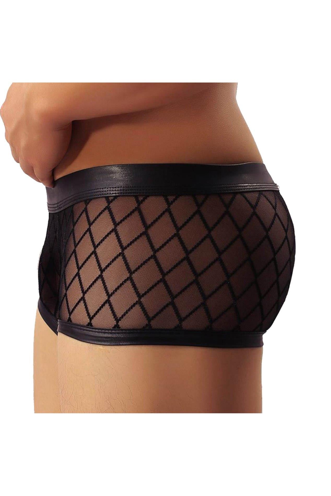 3-MEN'S BOXERS MP056 BLACK (Size: S)-3