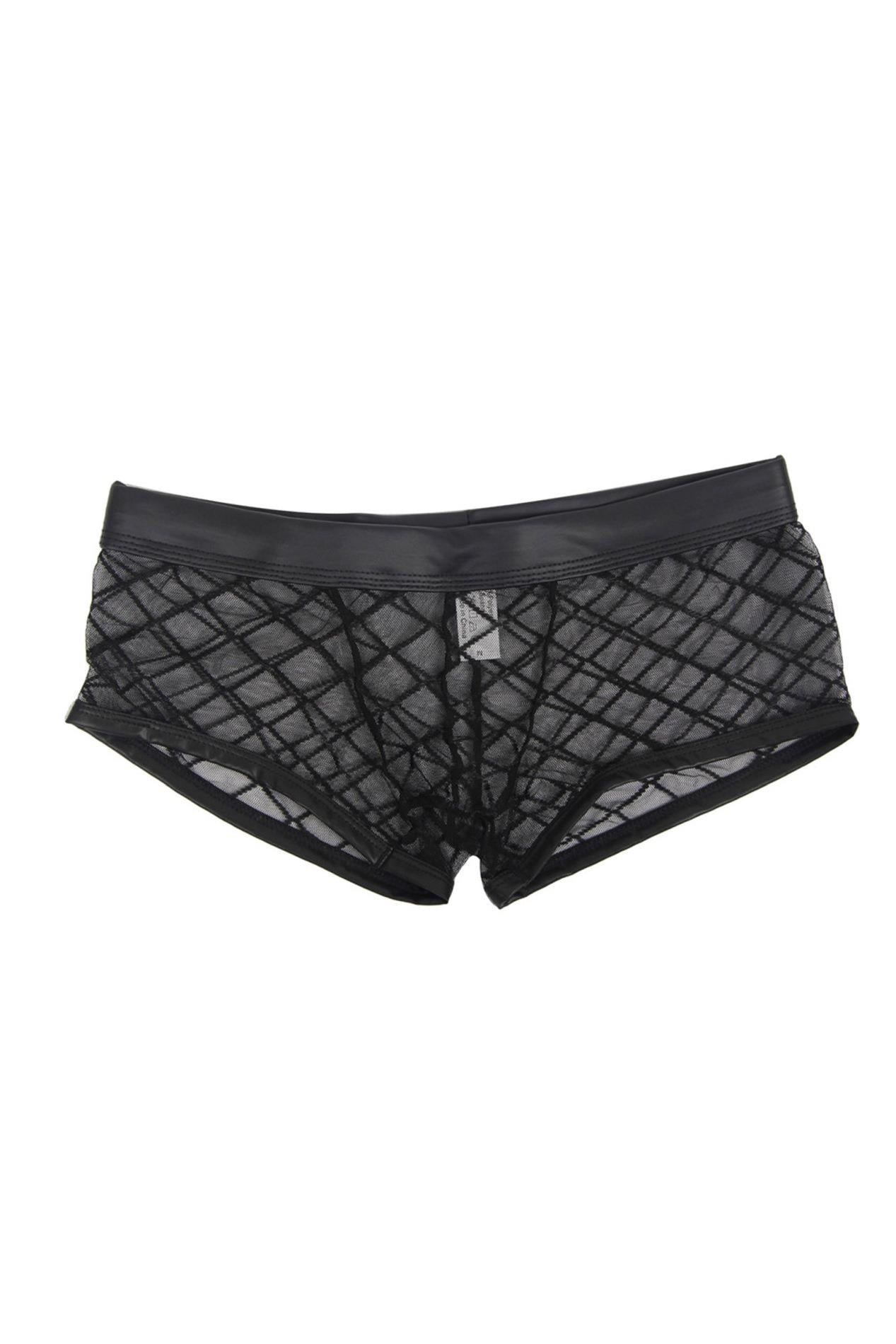 5-MEN'S BOXERS MP056 BLACK (Size: S)-5