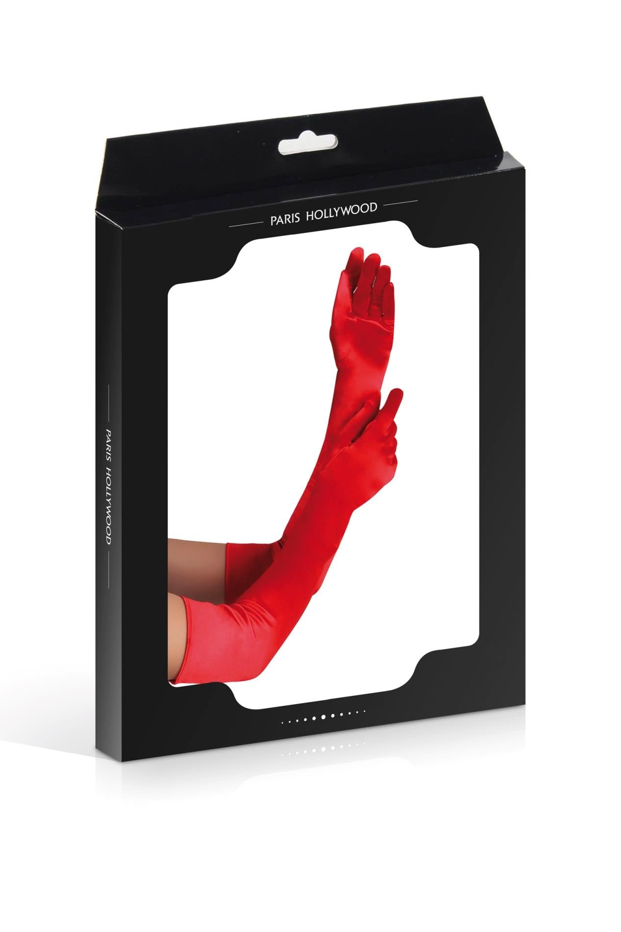 2-LONG SATIN RED GLOVES TU (Size: TU)-2