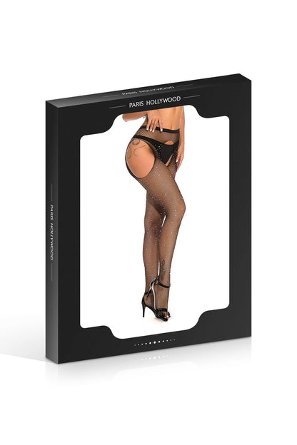 4-BLACK STRASS OPEN TIGHTS TU (Size: TU)-4