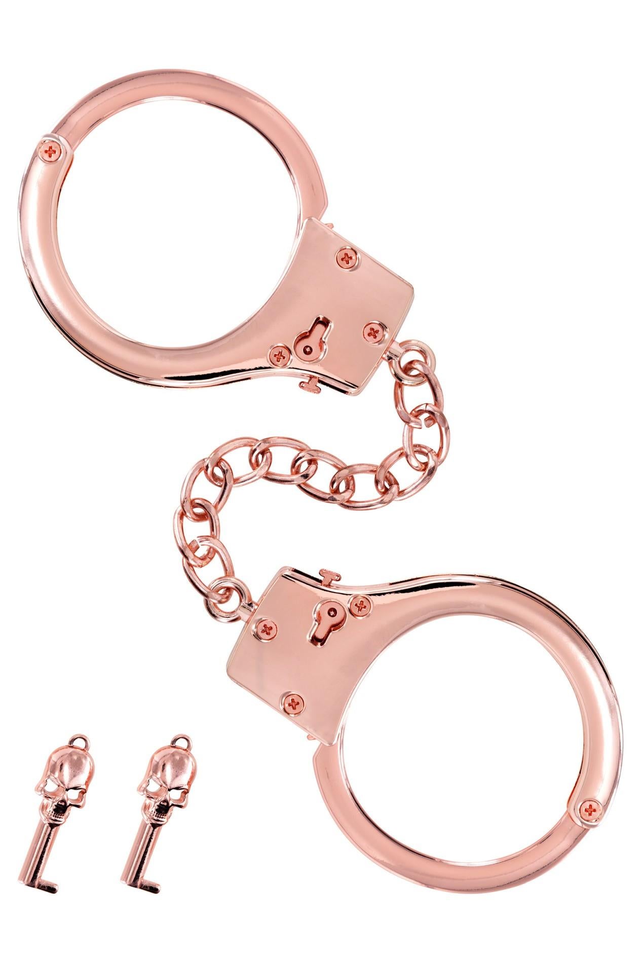 1-Menottes pour poignets en métal or rose-1