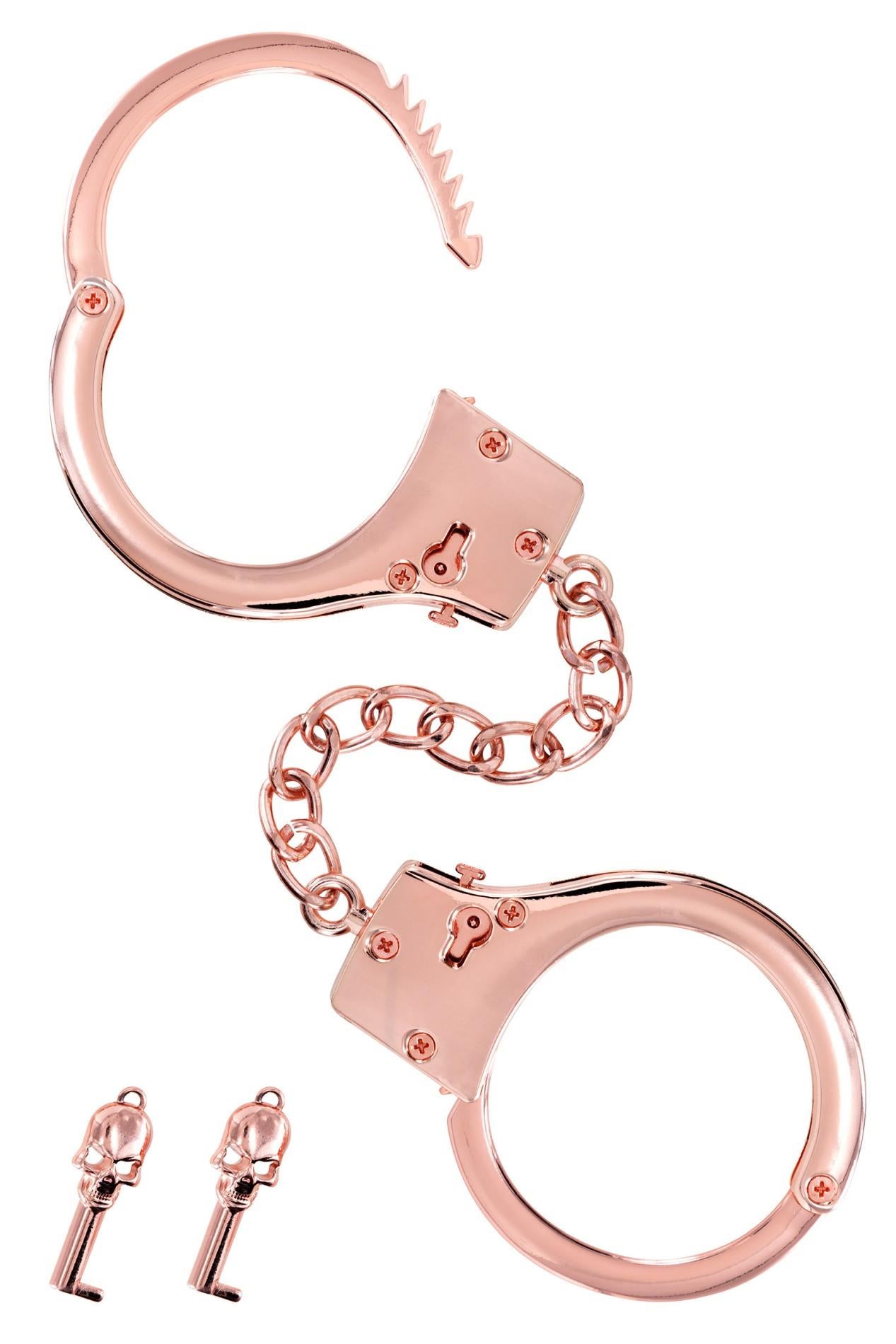 3-Menottes pour poignets en métal or rose-3