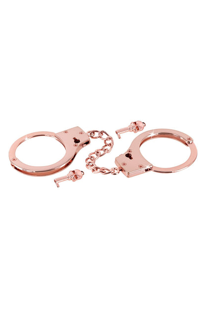 4-Menottes pour poignets en métal or rose-4