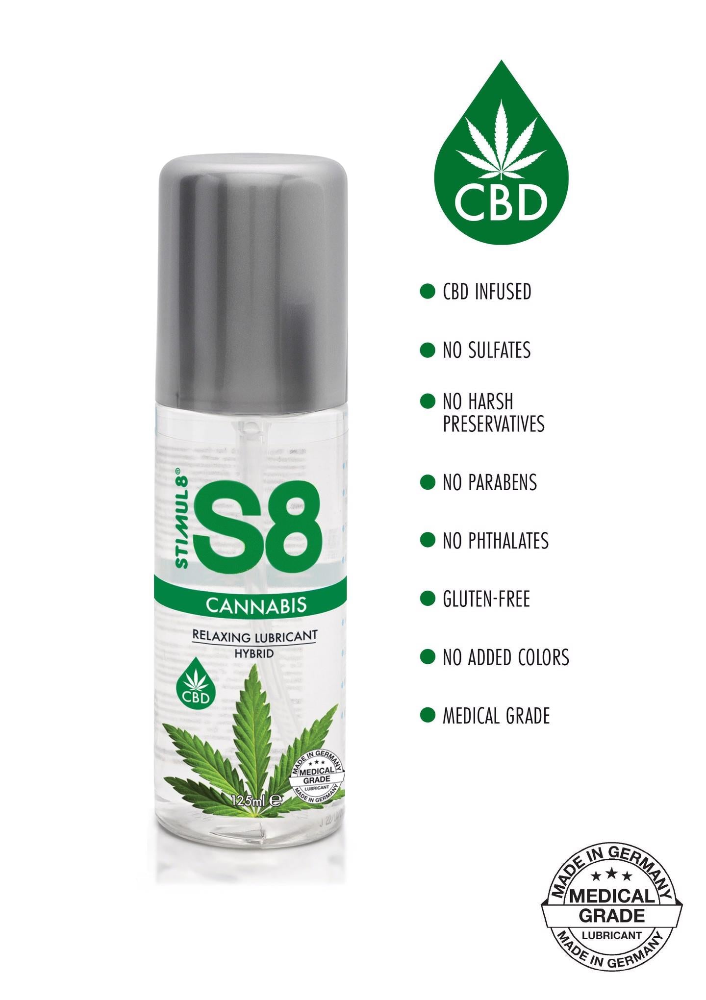 2-S8 Hybrid Cannabis Lube 125ml Cannabis-2