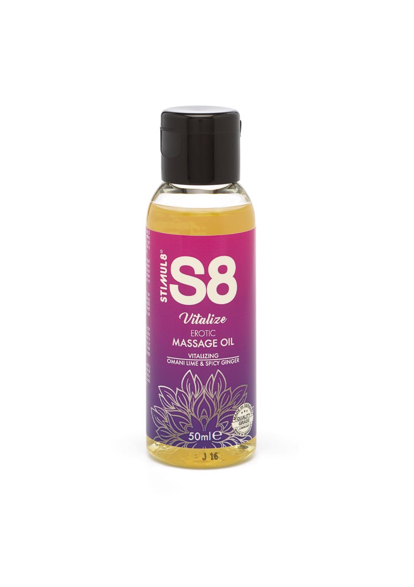 1-S8 Massage Oil 50ml Omani Lime & Spicy Ginger-1