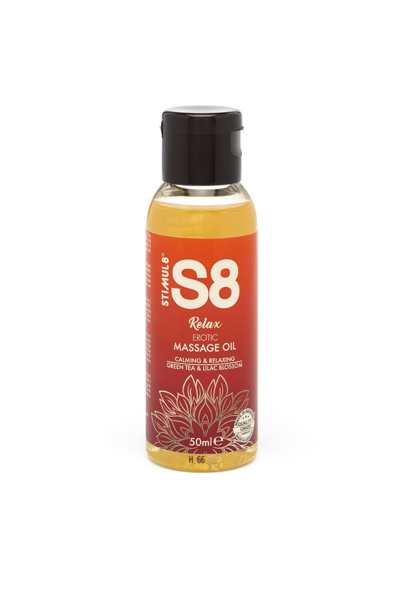 1-S8 Massage Oil 50ml Green Tea & Lilac Blossom-1
