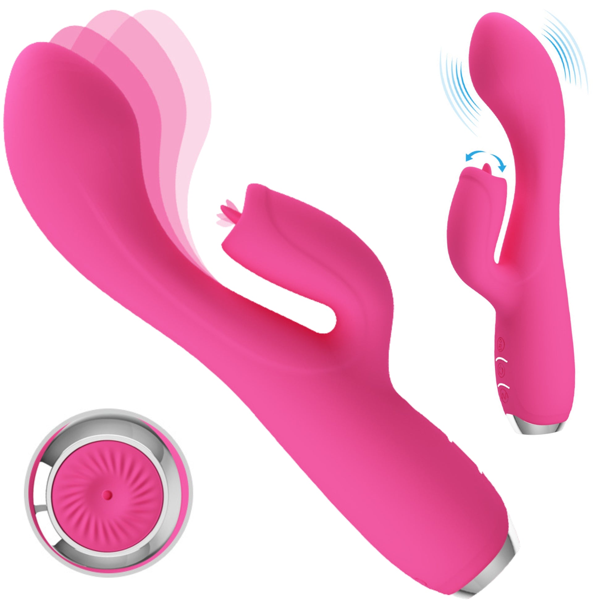 8-Kiwający główką wibrator punkt g łechtaczka 19cm-8