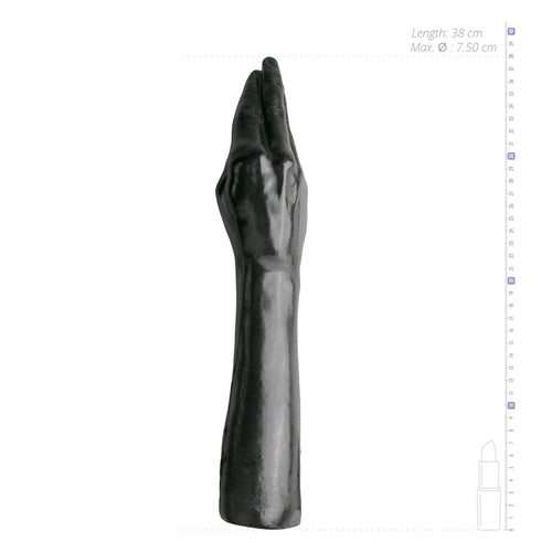 5-Czarne dildo do fistingu w kształcie ręki 43 cm-5