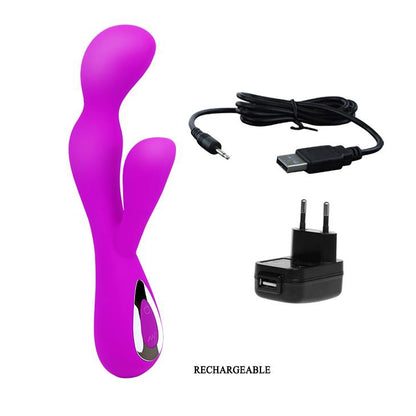 9-Wibrator z masażerem łechtaczki gspot 19cm 10 tryb-9