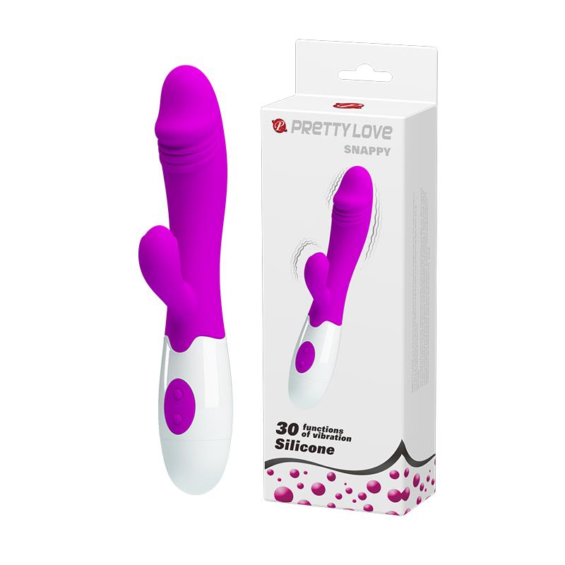 1-Króliczek wibrator z sex masażerem 19cm 30 trybów-1