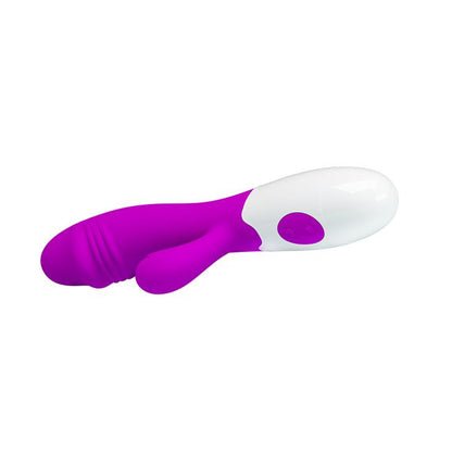 5-Króliczek wibrator z sex masażerem 19cm 30 trybów-5