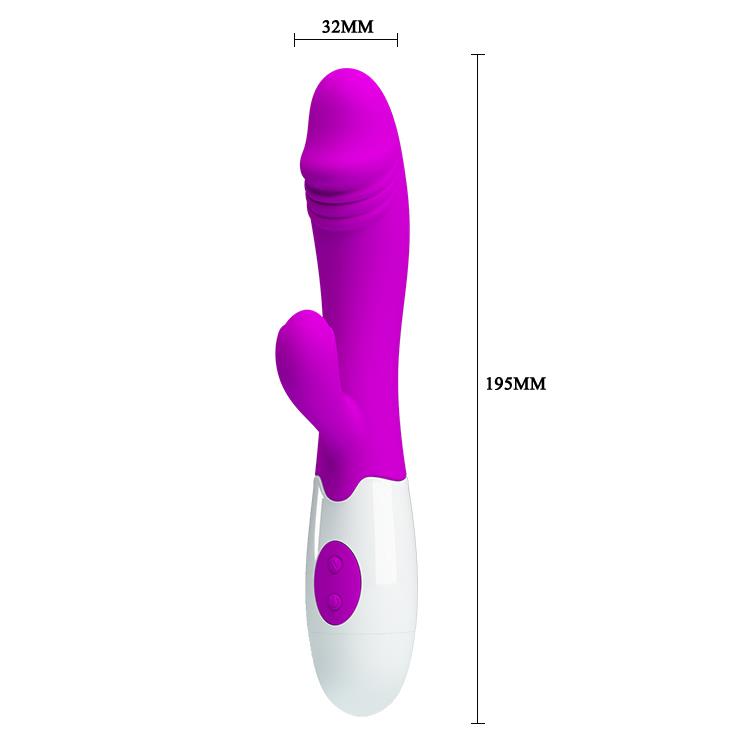 6-Króliczek wibrator z sex masażerem 19cm 30 trybów-6