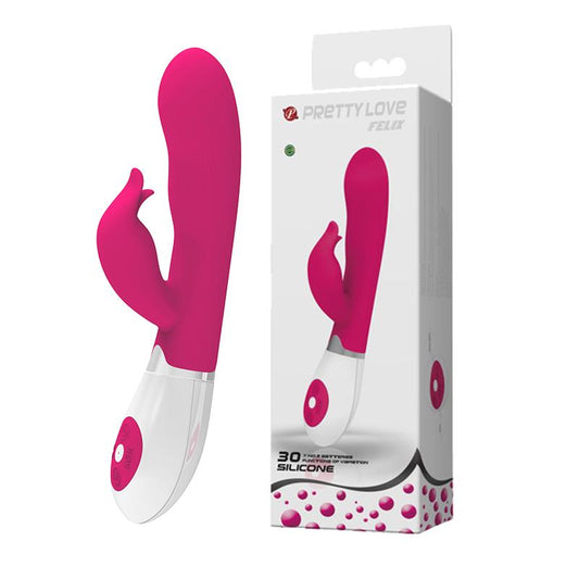 1-Wibrator ze stymulatorem łechtaczki 20cm 30trybów-1
