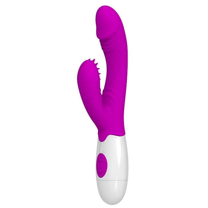 2-Wygięty wibrator punkt g z masażerem 20cm 7trybów-2