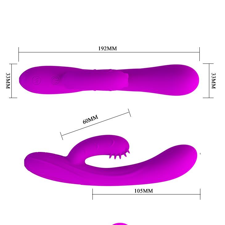 5-Wibrator z masażerem łechtaczki z wypustkami 19cm-5