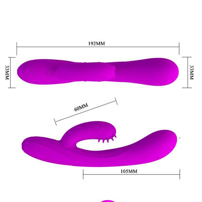 5-Wibrator z masażerem łechtaczki z wypustkami 19cm-5